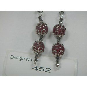 Ruby -Gemstone Earring-Energy Jewelry-Facilitate-stone of life 452